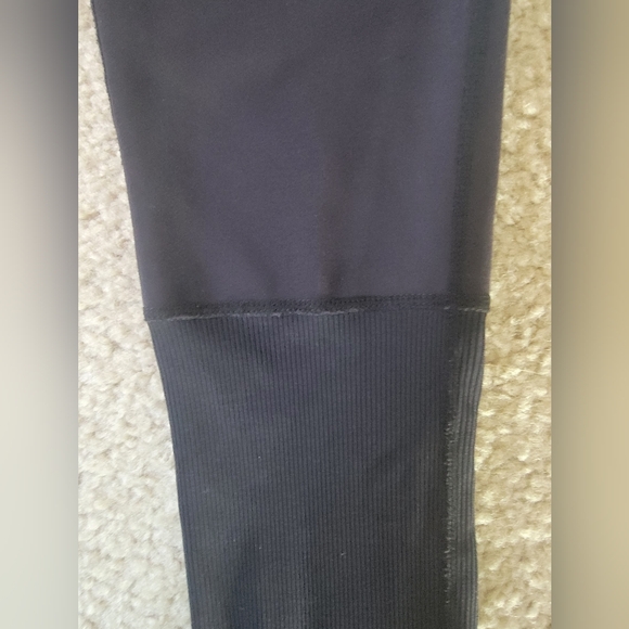 Pure Barre By Splits59 FullLength Black Ribbed CalfYoga Leggings Size small - Picture 3 of 10